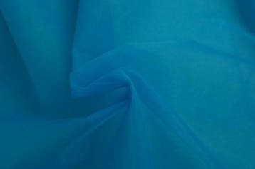 Organza stof - Petrol - Per 15 of 50 meter, Overige materialen, Blauw, 120 cm of meer, Ophalen of Verzenden
