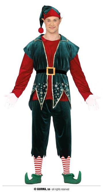 Kerst Elf Kostuum Fluweel Heren, Ophalen of Verzenden, Nieuw