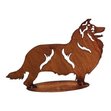 Tuinbeeld hond Sheltie Max, Tuin en Terras, Verzenden, Nieuw