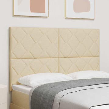 vidaXL Hoofdbord Crème 160 cm Stof, Huis en Inrichting, Slaapkamer | Bedden, Verzenden, Nieuw, Crème, Stof