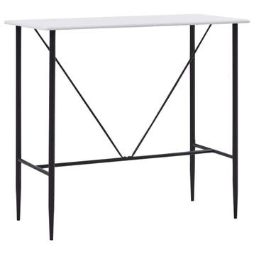 vidaXL Bartafel 120x60x110 cm MDF wit, Huis en Inrichting, Verzenden, Nieuw