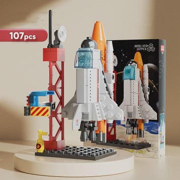 Bouwstenen Ruimtevaart Raket Lanceerbasis Modelbouw Set (107, Verzenden, Nieuw
