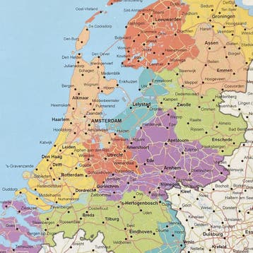 Landkaart Nederland - Prikbord 60 x 90  cm, Huis en Inrichting, Woonaccessoires | Memoborden, Ophalen of Verzenden, Nieuw