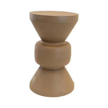 Louis bijzettafel metaal ø30,5x50,5cm - taupe, Ophalen of Verzenden, Nieuw