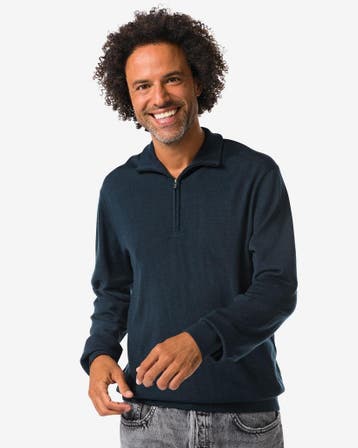 HEMA Herentrui Frank merinowol donkerblauw, Verzenden, Nieuw
