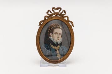 Onbekende kunstenaar - Miniatuur portretje, vrouw met