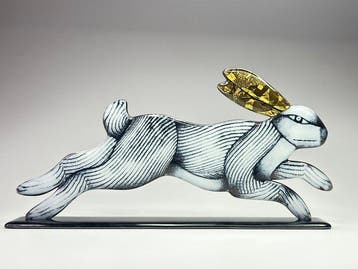 Studio Habrat - Maciej Habrat - sculptuur, Hare - 21 cm -