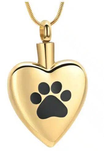 Assieraad, ashanger hart goud dierenpoot afgerond, Nieuw, Goud, Overige materialen, Hart