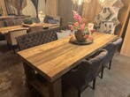 Eettafel gemaakt van oud  eiken  gebinten   rustiek, Nieuw