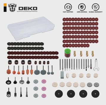 DEKO Accessoireset voor Roterende Gereedschappen: Schuren, S, Verzenden, Nieuw