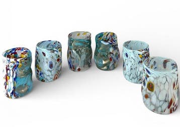 Drinkservies voor 6 (6) - Glas - Set Murano glazen
