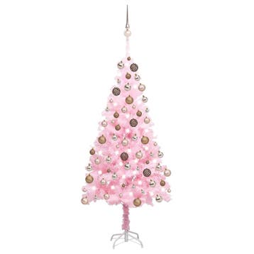 vidaXL Kunstkerstboom met verlichting en kerstballen 150 cm, Verzenden, Nieuw