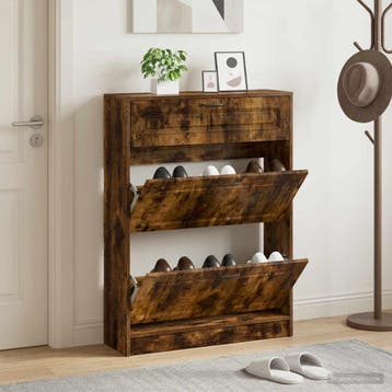 vidaXL Schoenenkast UTRECHT 78 x 24 x 100 cm Bewerkt hout, Verzenden, Nieuw
