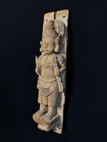 Khandoba - 46 cm - Hout - India - 19e eeuw, Antiek en Kunst