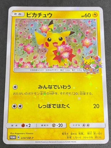 Pokémon - 1 Card - Pikachu #224/SM-P Promo card, Foil, Event, Nieuw