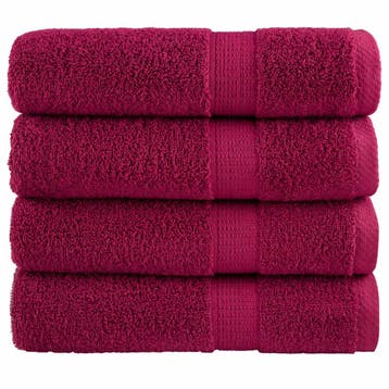 vidaXL Badhanddoeken SOLUND 4 st 600 g/m² 70x140 cm, Verzenden, Nieuw, Rood