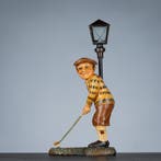 Beeld: Lamp met golfspeler, Ophalen of Verzenden, Nieuw, 50 tot 75 cm