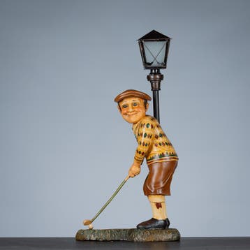 Beeld: Lamp met golfspeler, Huis en Inrichting, Ophalen of Verzenden, Nieuw