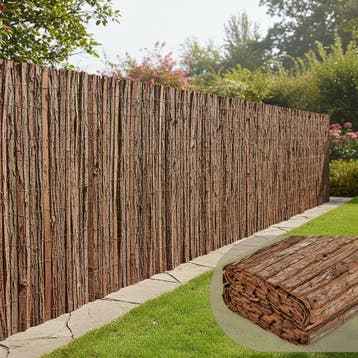 Boomschorsmat op rol tuinscherm natuurscherm 5x1,5 m, Tuin en Terras, Verzenden, Nieuw