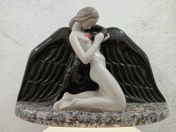 Samara - Beeldje - Leda and the Black Swan - Keramiek, Antiek en Kunst