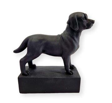 Urn zwart mat voor uw hond Labrador + naam hond graveren, Nieuw