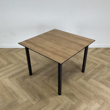 kantinetafel vierkant 100x100 cm, havanna - zwart, Ophalen of Verzenden, Gebruikt, Bureau