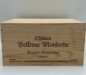 1993 Chateau Bellevue Mondotte - Saint-Émilion - 6 Flessen, Nieuw