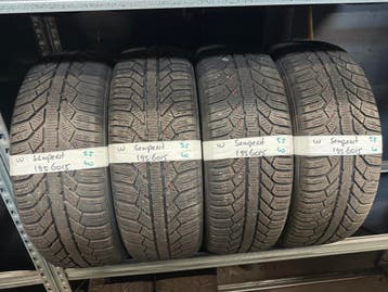 195-60-15 Semperit Winterbanden 5.5mm Incl Montage 195 60 15, Auto-onderdelen, Ophalen, Gebruikt, 15 inch, Winterbanden