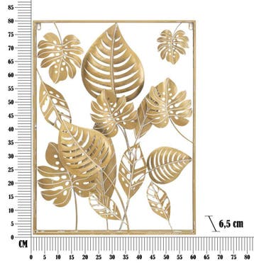 MUUR IJZEREN PANEEL JUNGLE RET. 60X80X6.5, Ophalen of Verzenden, Nieuw