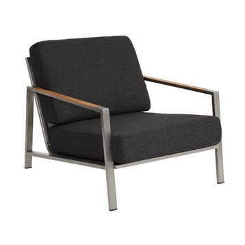 *WOONWINKEL* Brafab Naos RVS Tuin Fauteuil Met All-weather K, Verzenden, Nieuw