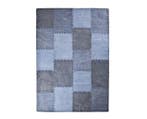 Tapijt Mono Patchwork Blauw 160x230cm | By-Boo 6230, Huis en Inrichting, Ophalen of Verzenden, Nieuw