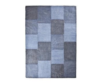 Tapijt Mono Patchwork Blauw 160x230cm | By-Boo 6230, Ophalen of Verzenden, Nieuw