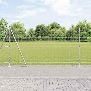 vidaXL Euro-hek met betonnen voetstuk 10 x 1,2 m, Verzenden, Nieuw, IJzer