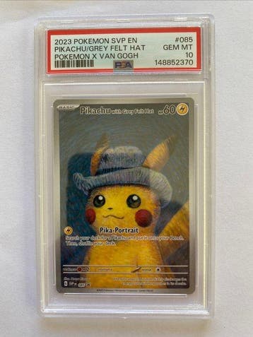 Pokémon - 1 Graded card - Pikachu Pikachu Van Gogh GREY FELT, Nieuw