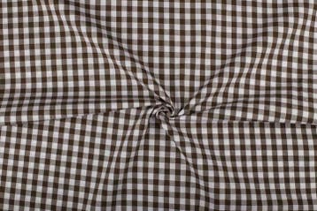 Geblokte stof bruin wit geruit - 10mm geruit, Hobby en Vrije tijd, Stoffen en Lappen, Bruin, 120 cm of meer, Ophalen of Verzenden