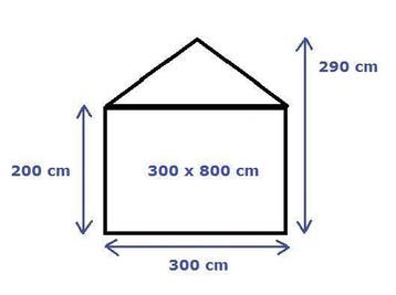 Premium Partytent PVC 3x8x2 mtr in Beige (3x8 meter), Verzenden, Nieuw, 2 meter of meer, Partytent