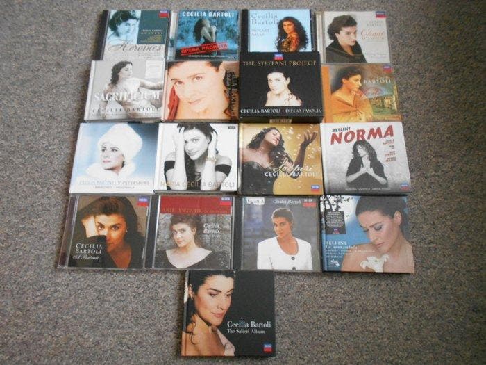 Cecilia Bartoli - 17x CD Albums - Beautiful Collection with, Cd's en Dvd's, Vinyl Singles