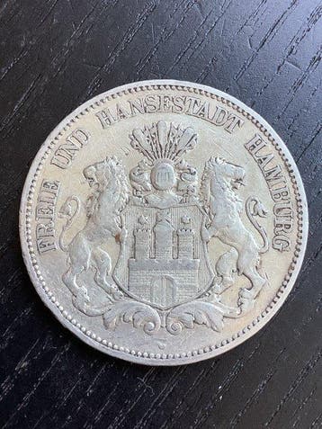 Duitsland, keizerrijk 5 Mark 1876 / Hamburg (Zonder