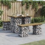 vidaXL Tuintafel schanskorfontwerp 100x70x72 cm, Verzenden, Nieuw
