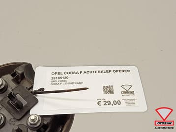 Opel Corsa F 2019+ Achterklep Opener Embleem 39185120, Auto-onderdelen, Ophalen, Gebruikt, Opel