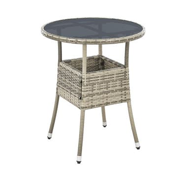 Polyrotan Tuintafel / Bijzettafel / Balkontafel Yoro - Rond, Tuin en Terras, Tuintafels, Verzenden, Nieuw