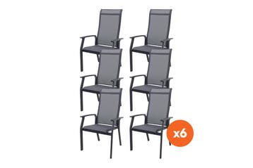 Set van 6 - Madino Excellent stapelbare tuinstoelen -, Tuin en Terras, Verzenden, Nieuw, Overige materialen