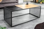 Design salontafel ARCHITECTURE 100cm zwart wild eiken, Ophalen of Verzenden, Nieuw