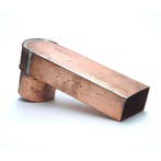 Koperen stadsuitloop 60 x 100 mm - uitloop Ø 80 mm - 33 cm, Ophalen of Verzenden, Nieuw