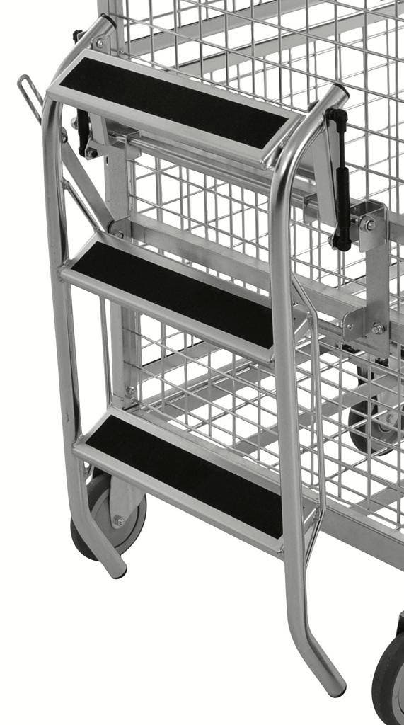 Kongamek opklapbare trap voor KM9000 etagewagen - Grijs -, Zakelijke goederen, Kantoor en Winkelinrichting | Magazijn, Stelling en Opslag