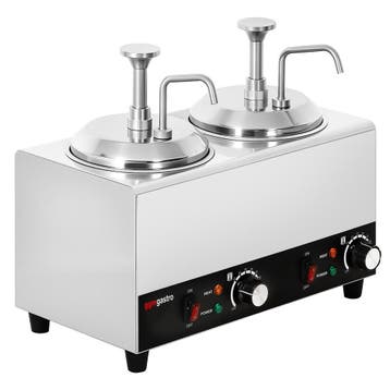 GGM Gastro | Sausverwarmer met pomp - 1,2kW - 2x2L - incl. |, Verzenden, Nieuw in verpakking