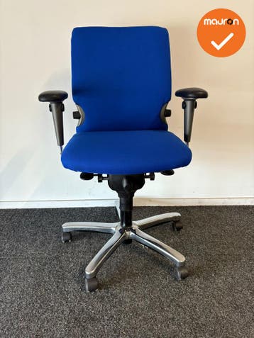 Haworth Comforto 77 - Nieuwe blauwe stoffering - Chroom voet, Werkplek, Ophalen of Verzenden, Gebruikt, Stoel