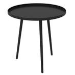 TRUUSK Ronde Buitenbijzettafel - Staal - 40 x 50 cm - Zwart, Huis en Inrichting, Tafels | Statafels, Verzenden, Nieuw