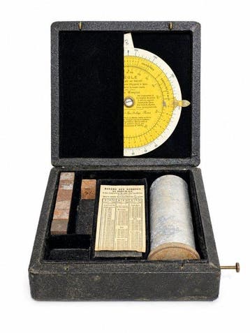 H. Morin , Coffret ancien de mesure de dureté des métaux,