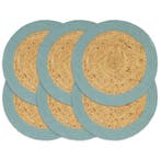 vidaXL Placemats 6 st 38 cm jute en katoen natuurlijk en, Huis en Inrichting, Keuken | Textiel, Verzenden, Nieuw, Groen